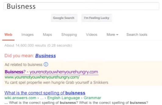 yazim yanlisindan gelen basari hikayesi snickers google misspellings nihat kilic